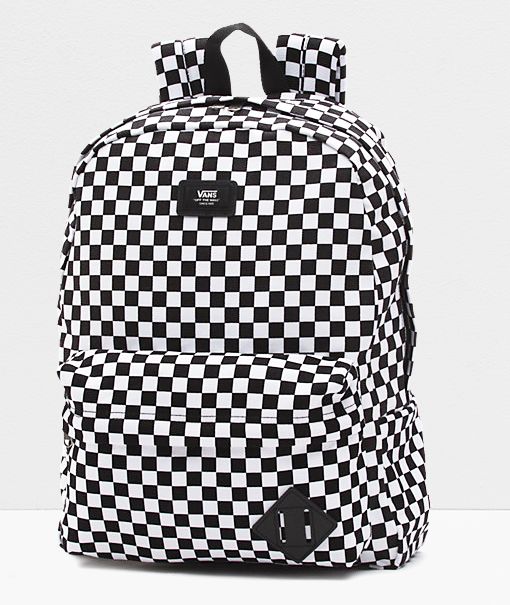 vans old skool ii black & white backpack